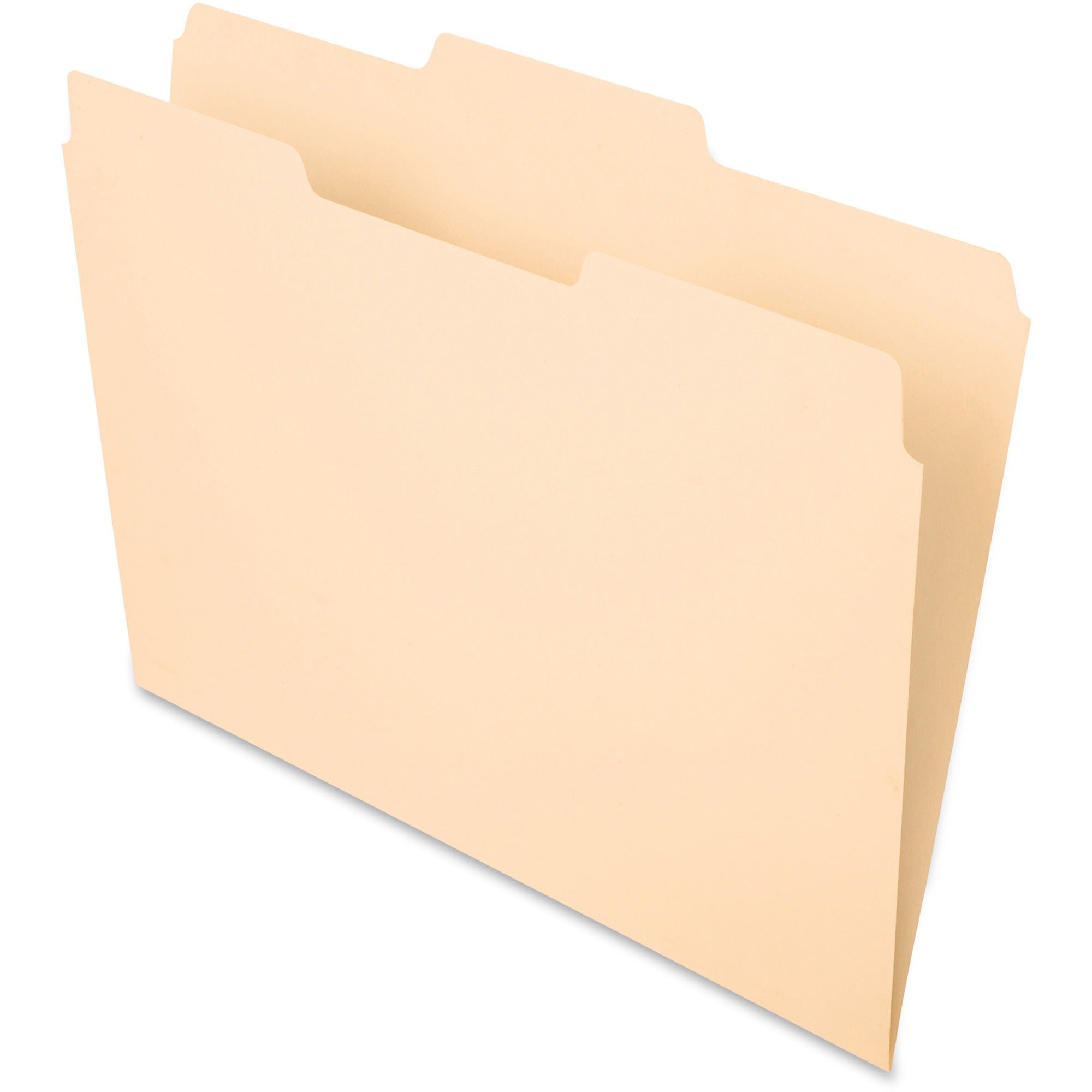 Manila File Folders, 1/3-Cut Tabs: Center Position, Letter Size, 0.75" Expansion, Manila, 100/Box