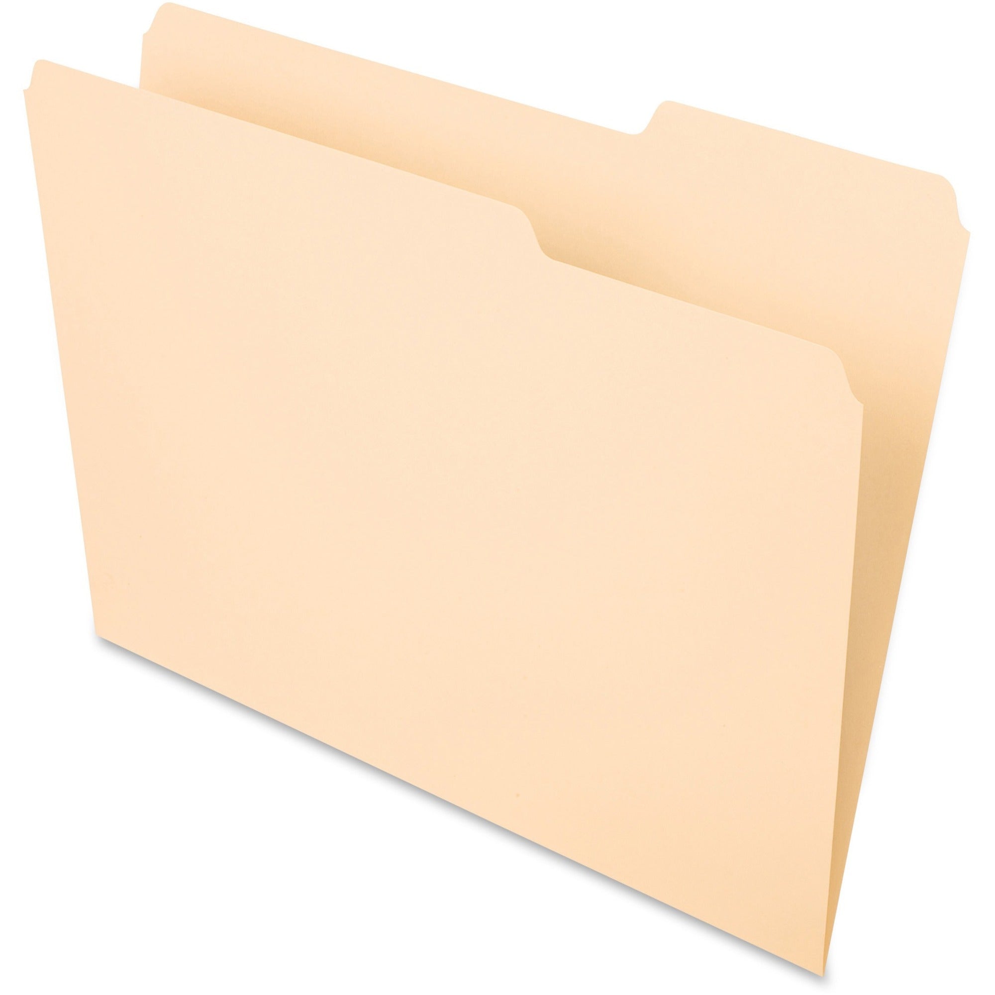 Manila File Folders, 1/3-Cut Tabs: Right Position, Letter Size, 0.75" Expansion, Manila, 100/Box