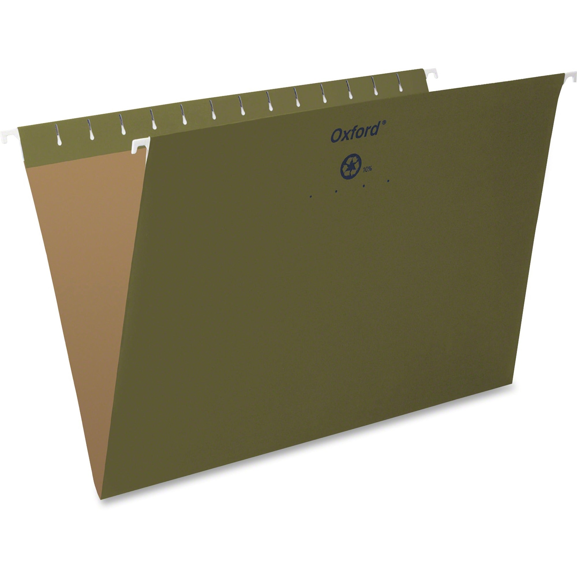 Standard Green Hanging Folders, Legal Size, Straight Tabs, Standard Green, 25/Box