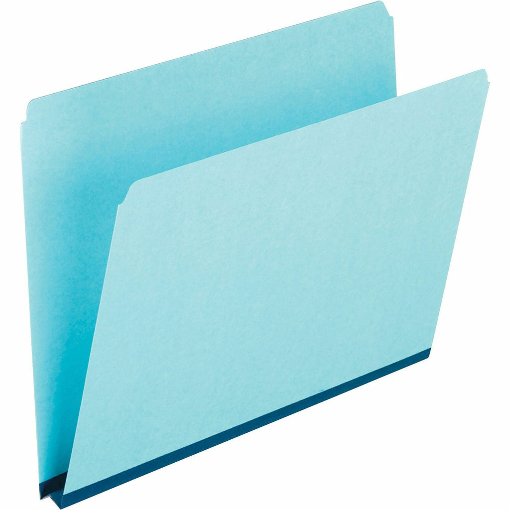 Pressboard Expanding File Folders, Straight Tabs, Letter Size, 1" Expansion, Blue, 25/Box