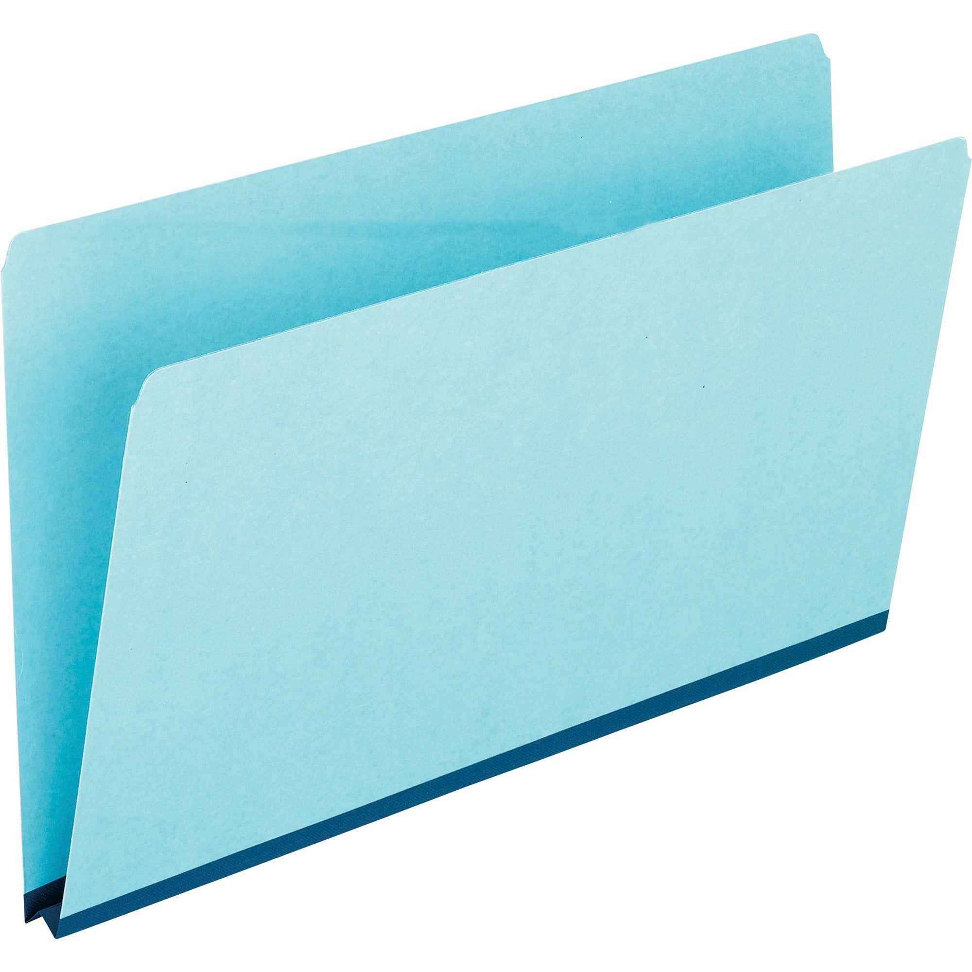 Pressboard Expanding File Folders, Straight Tabs, Legal Size, 1" Expansion, Blue, 25/Box