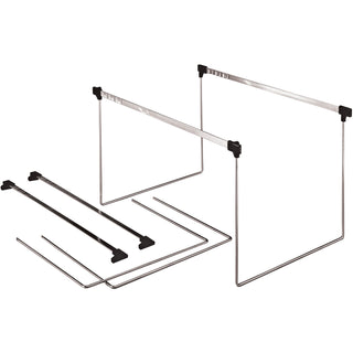 Letter Size Adjustable Hanging File Folder Frame, 14" to 18" Long, Gray/Silver, 2/Box - 1