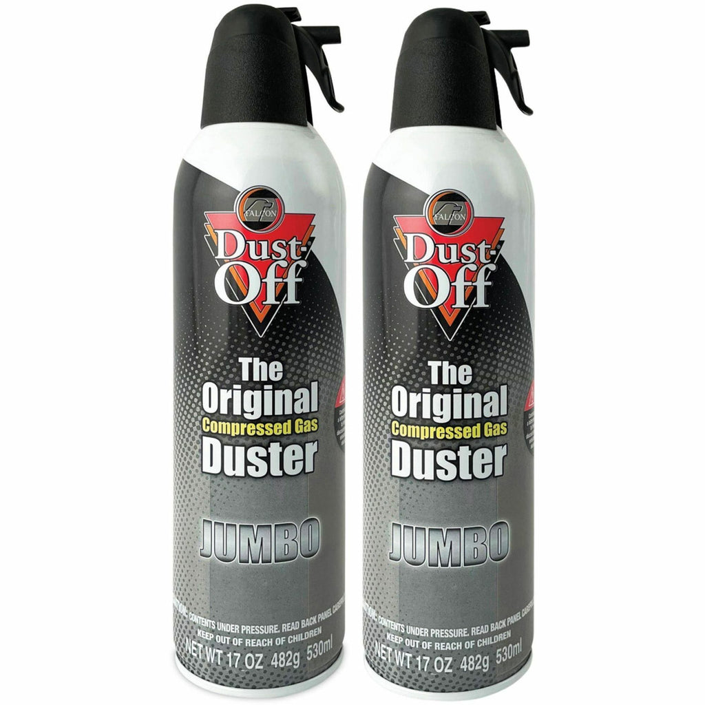 Disposable Compressed Air Duster, 17 oz Can, 2/Pack