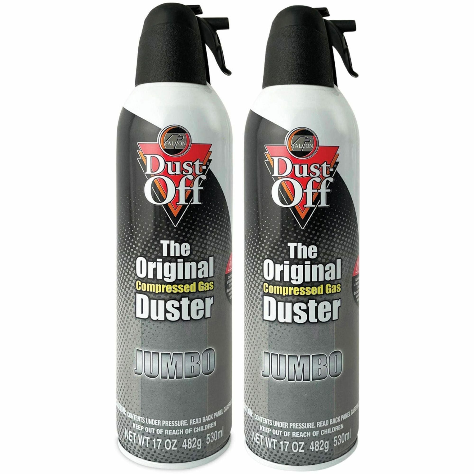Disposable Compressed Air Duster, 17 oz Can, 2/Pack