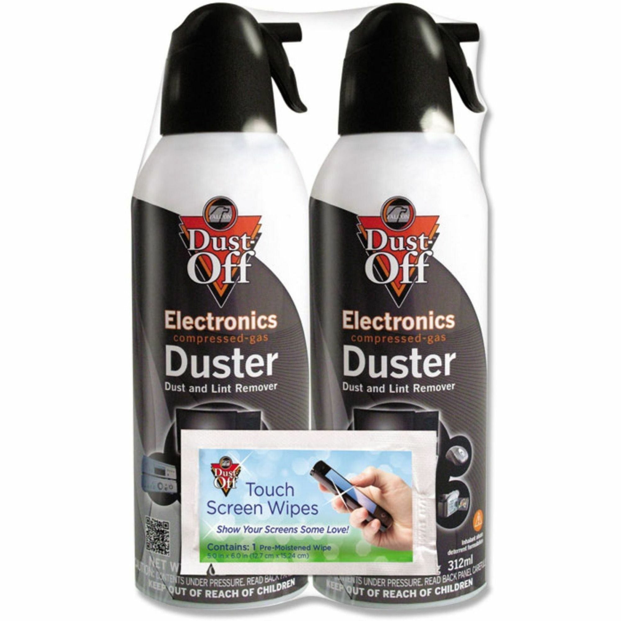 Disposable Compressed Air Duster, 10 oz Can, 2/Pack