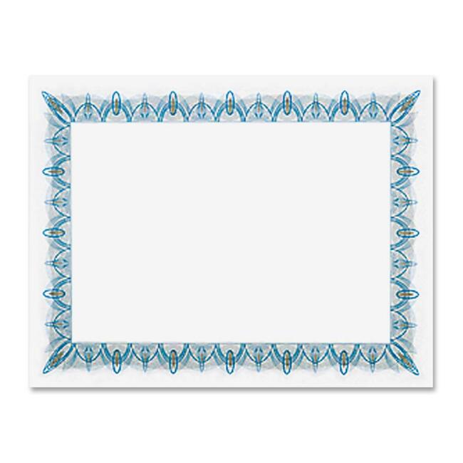 Award Certificates with Gold Seals, 8.5 x 11, Unique Blue with White Border, 25/Pack