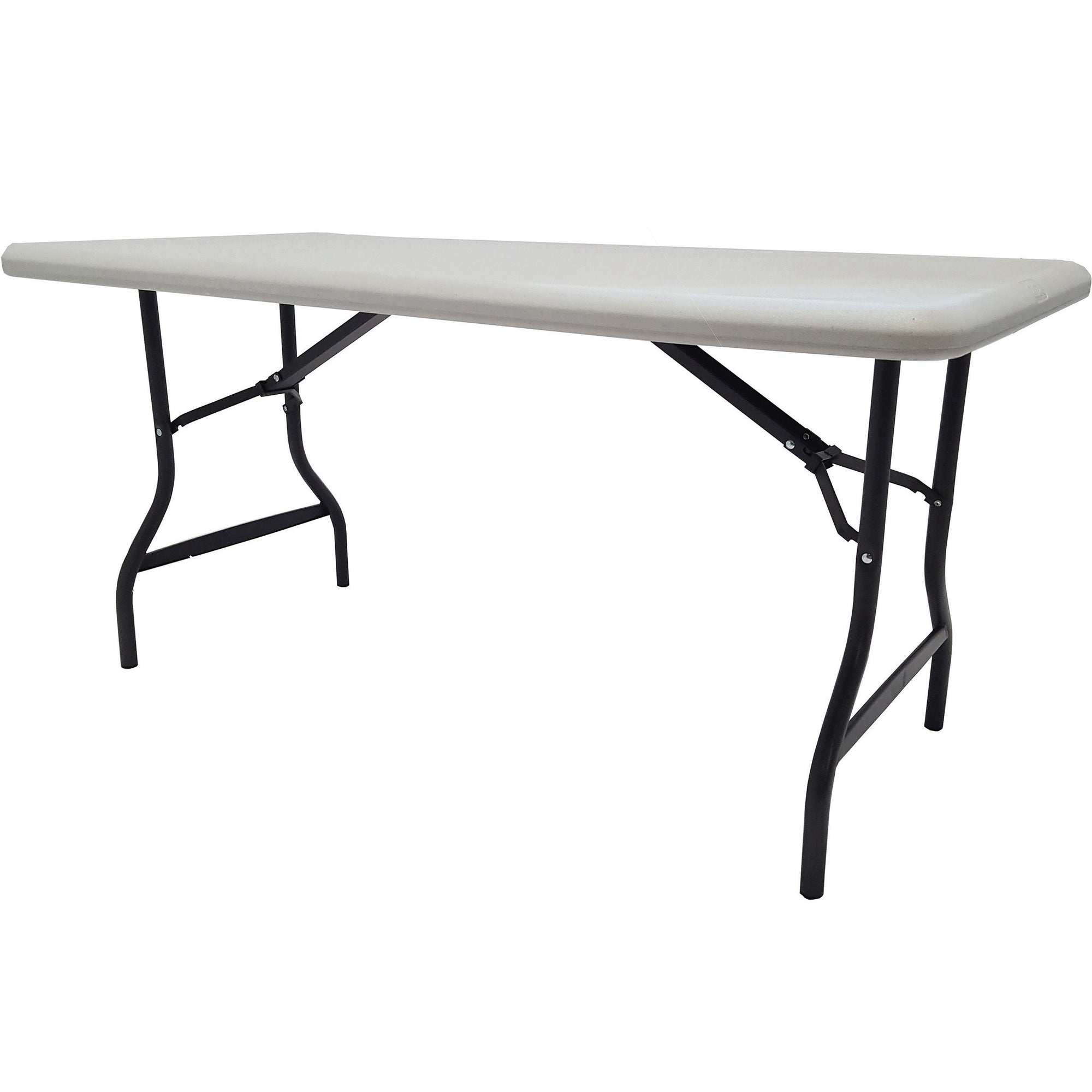 IndestrucTable Industrial Folding Table, Rectangular, 60" x 30" x 29", Platinum
