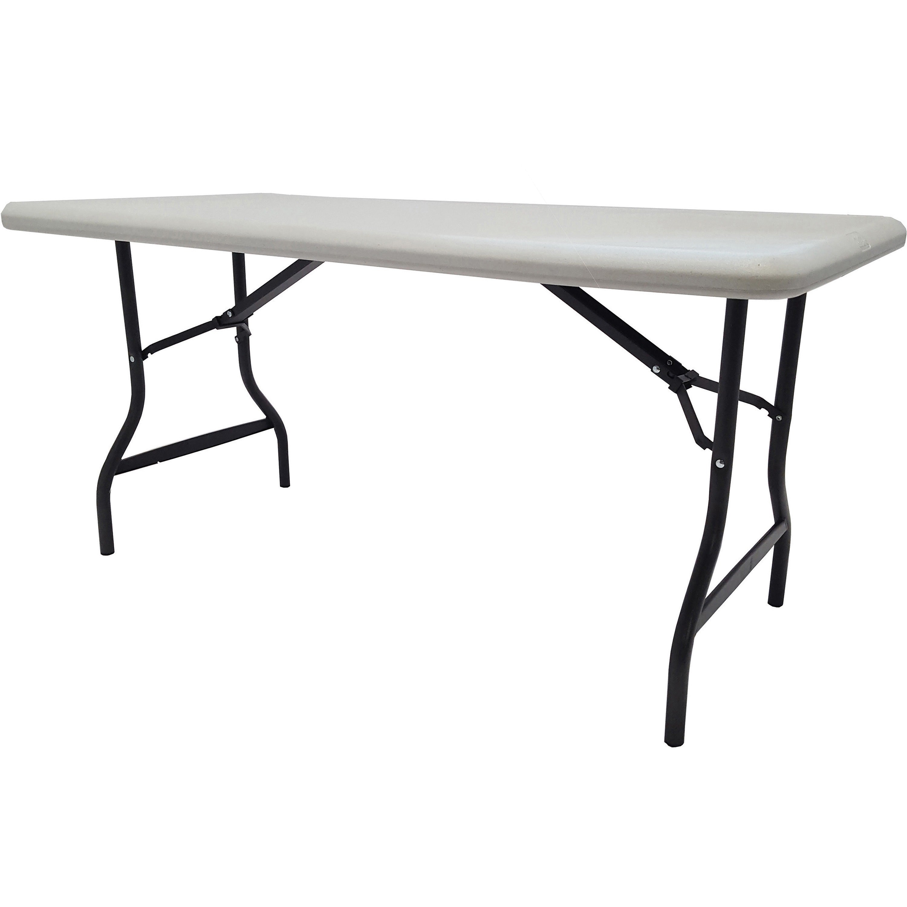 IndestrucTable Industrial Folding Table, Rectangular, 60" x 30" x 29", Platinum