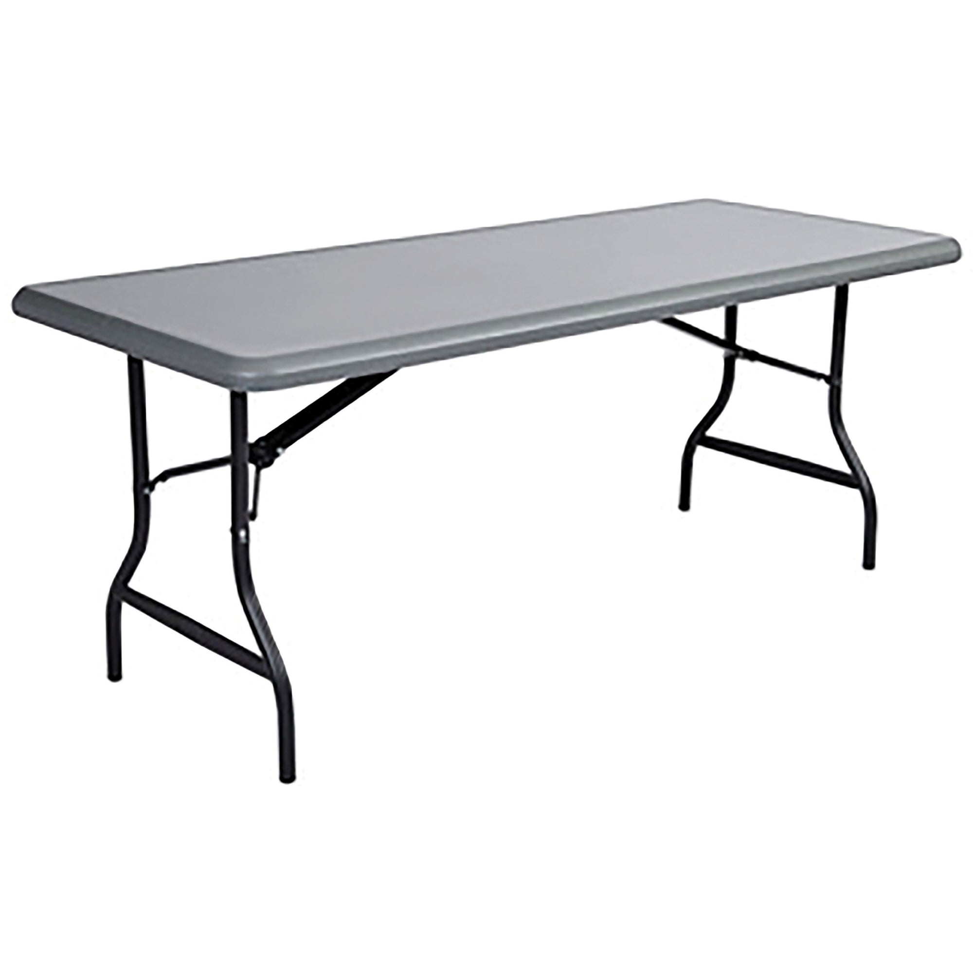IndestrucTable Industrial Folding Table, Rectangular, 96" x 30" x 29", Charcoal