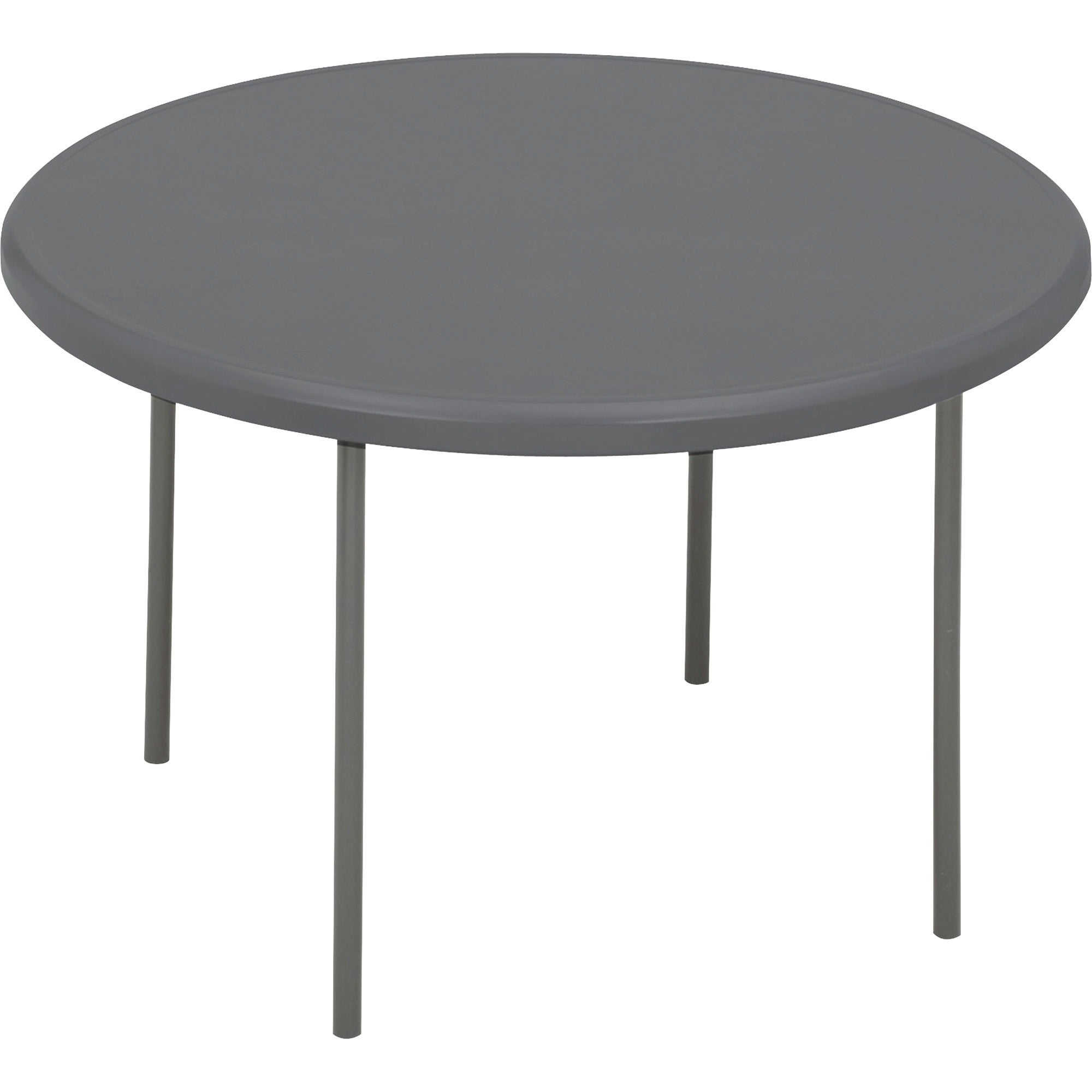IndestrucTable Classic Folding Table, Round, 48" x 29", Charcoal