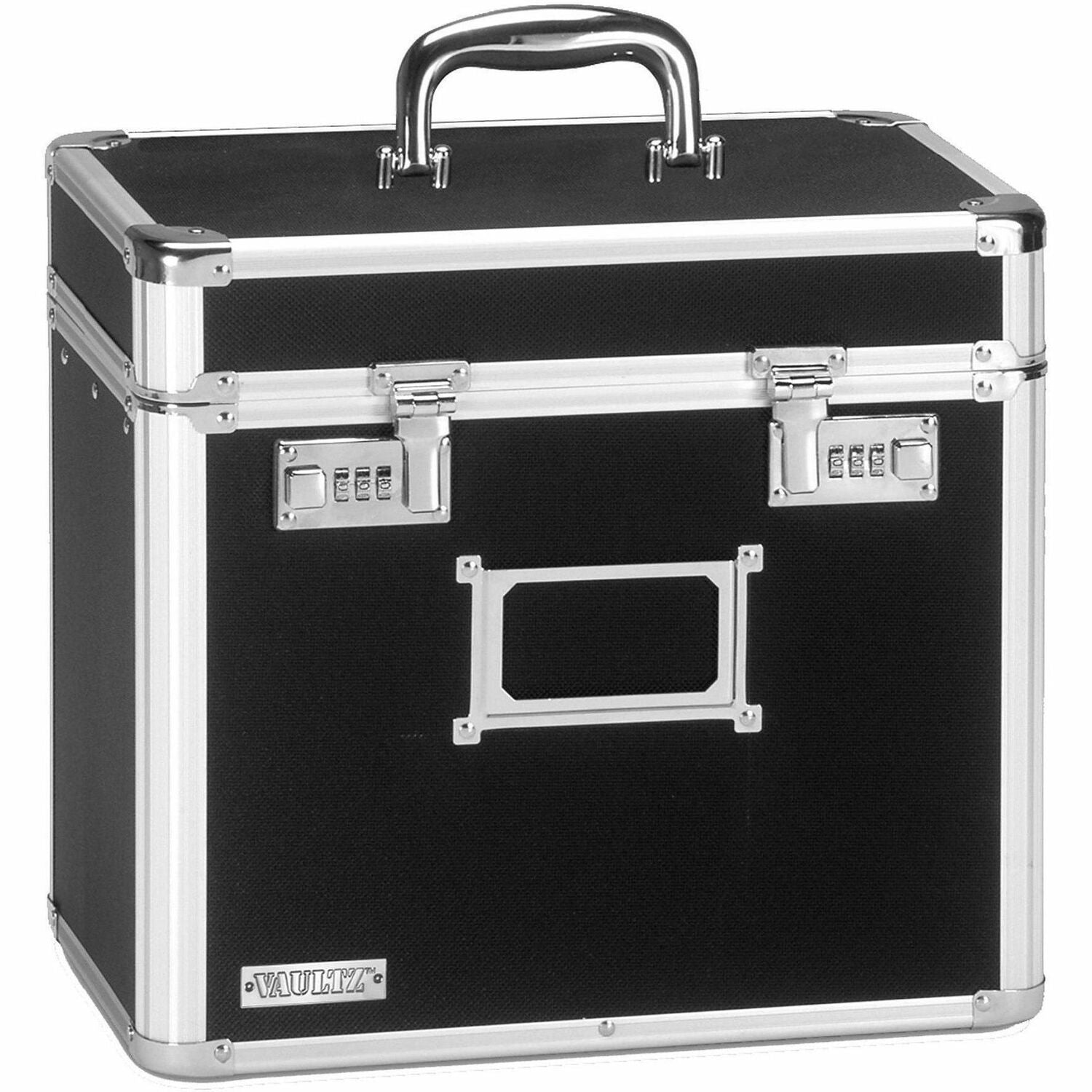 Locking File Chest, Letter Files, 13.5" x 10.5" x 13.25", Black