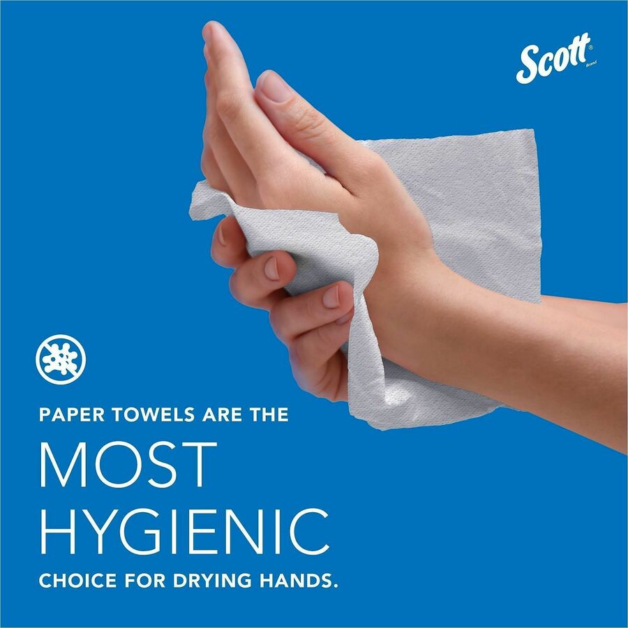 Scott Kitchen Paper Towels with Fast-Drying Absorbency Pockets - 1 Ply - 11" x 8.78" - 128 Sheets/Roll - 4.90" Roll Diameter - White - Absorbent, Perforated - For Kitchen - 20 / Carton