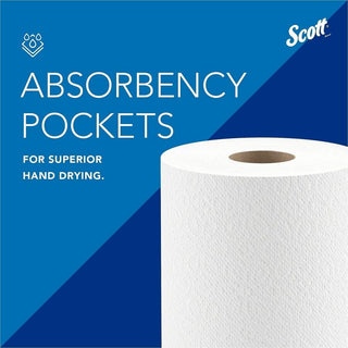Scott Kitchen Paper Towels with Fast-Drying Absorbency Pockets - 1 Ply - 11" x 8.78" - 128 Sheets/Roll - 4.90" Roll Diameter - White - Absorbent, Perforated - For Kitchen - 20 / Carton