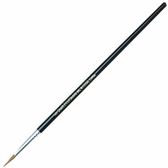 CLI Round Camel Hair Paint Brushes - 1 Brush(es) - No. 6 Wood Black Handle - Aluminum Ferrule - 