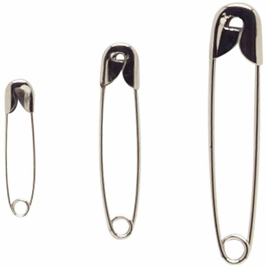 CLI Safety Pins - Assorted Sizes - 50 / Pack - Nickel Plated - 2