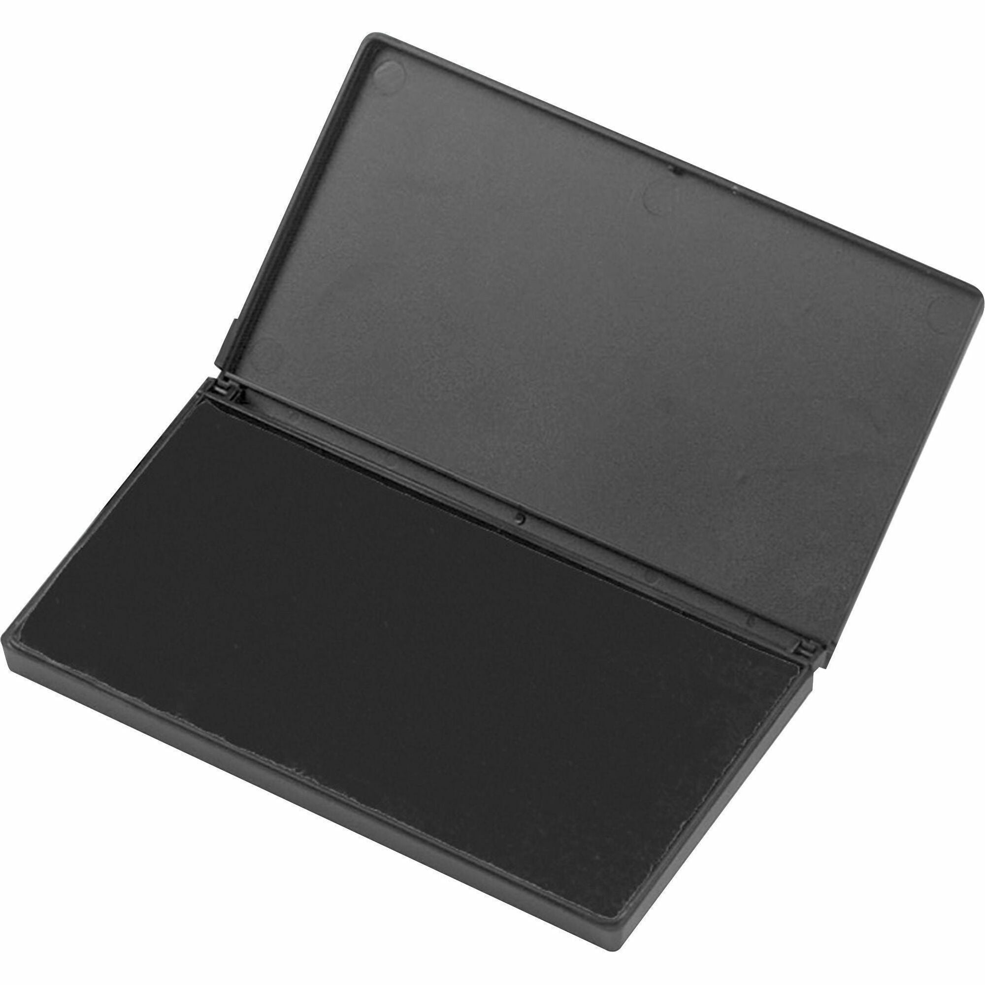 CLI Nontoxic Foam Ink Pads - 1 Each - 2.8" Width x 4.3" Length - Foam Pad - Black Ink - Black - 