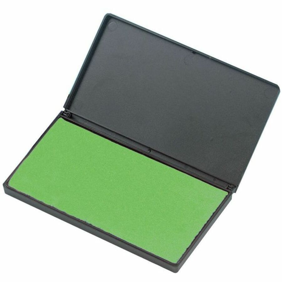 CLI Nontoxic Foam Ink Pads - 1 Each - 2.8" Width x 4.3" Length - Foam Pad - Green Ink - Green - 