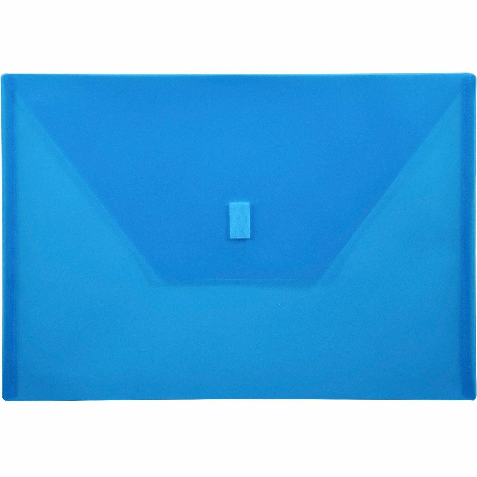 Lion A4 Recycled File Pocket - 8 17/64" x 11 11/16" - Polypropylene - Blue - 20% Recycled - 1 Each
