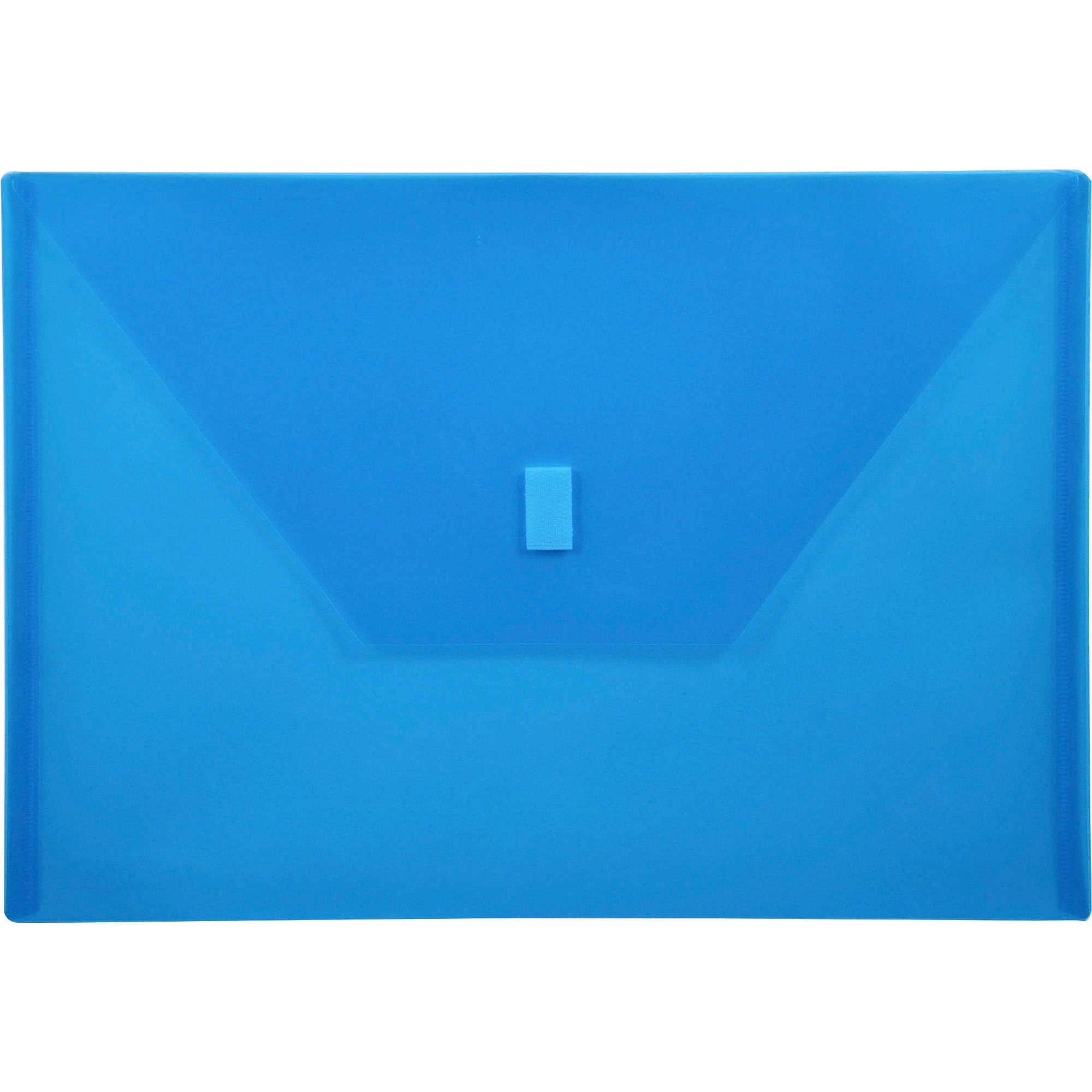 Lion A4 Recycled File Pocket - 8 17/64" x 11 11/16" - Polypropylene - Blue - 20% Recycled - 1 Each - 