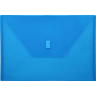 Lion A4 Recycled File Pocket - 8 17/64" x 11 11/16" - Polypropylene - Blue - 20% Recycled - 1 Each - 