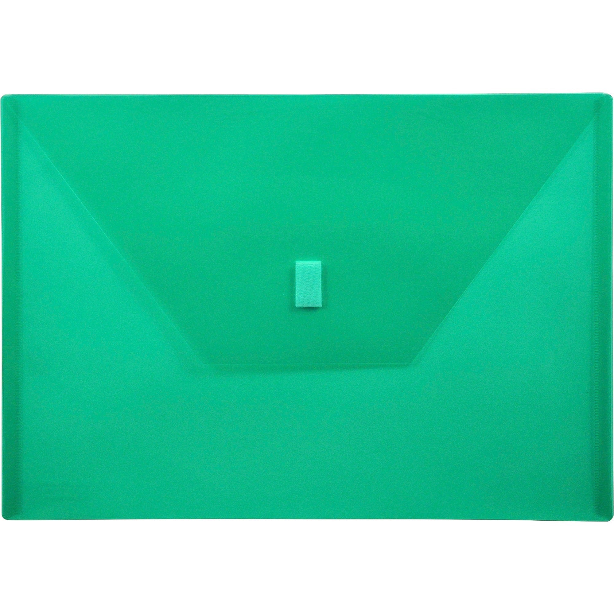 Lion 22080-GR A4 Recycled File Pocket - 8 17/64" x 11 11/16" - Poly - Green - 20% Recycled - 1 Each - 