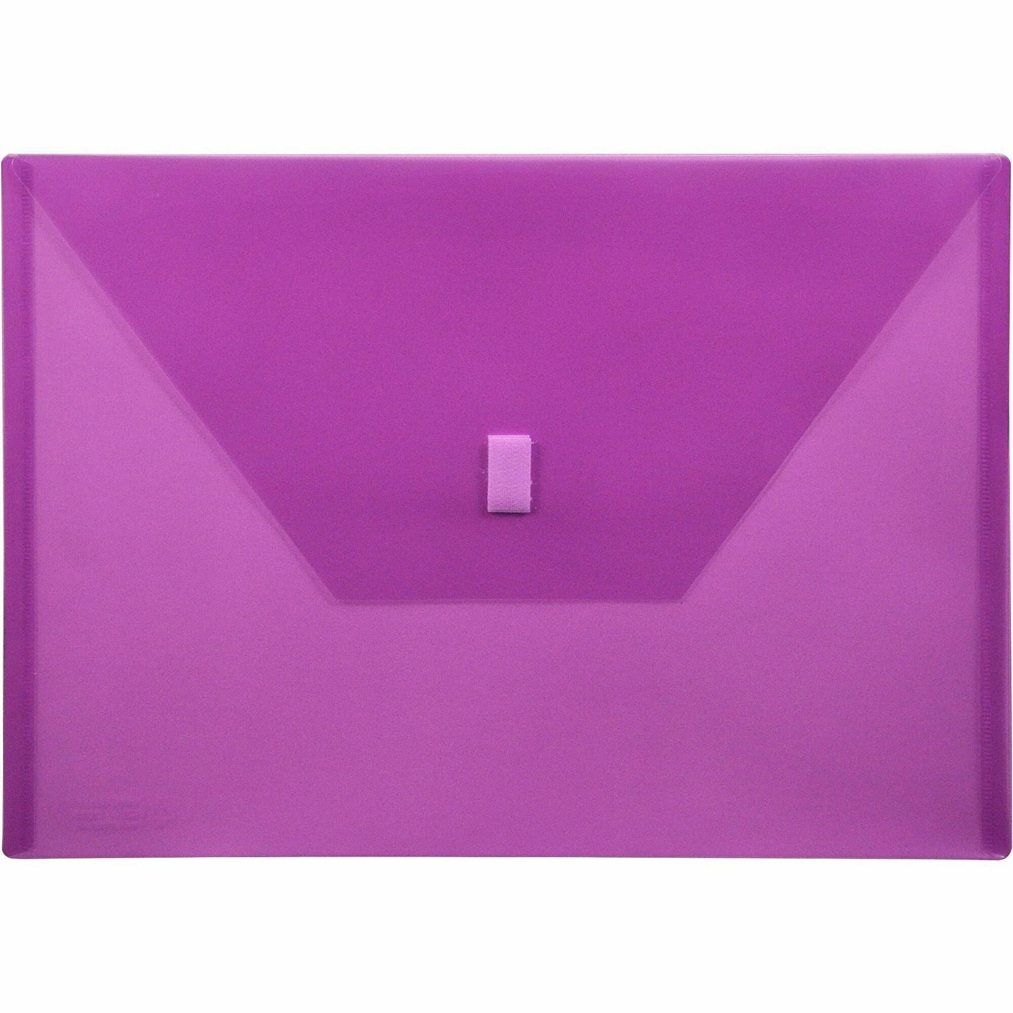 Lion 22080-PR A4 Recycled File Pocket - 8 17/64" x 11 11/16" - Poly - Purple - 20% Recycled - 1 Each
