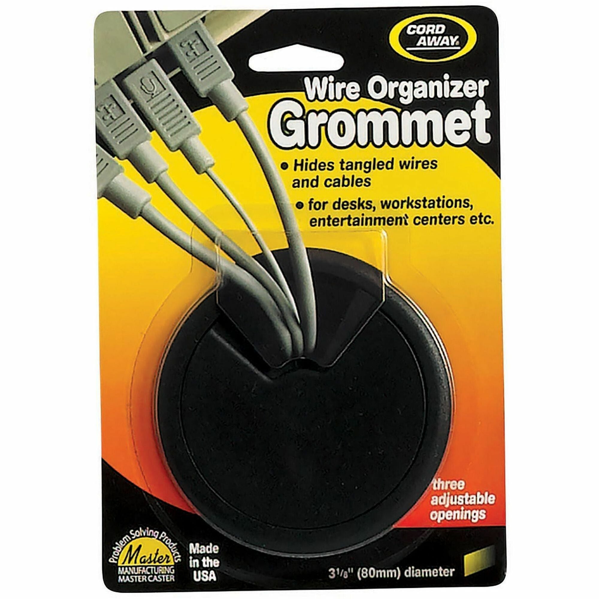 Master Adjustable Cable Management Grommet, Sold as 1 Package