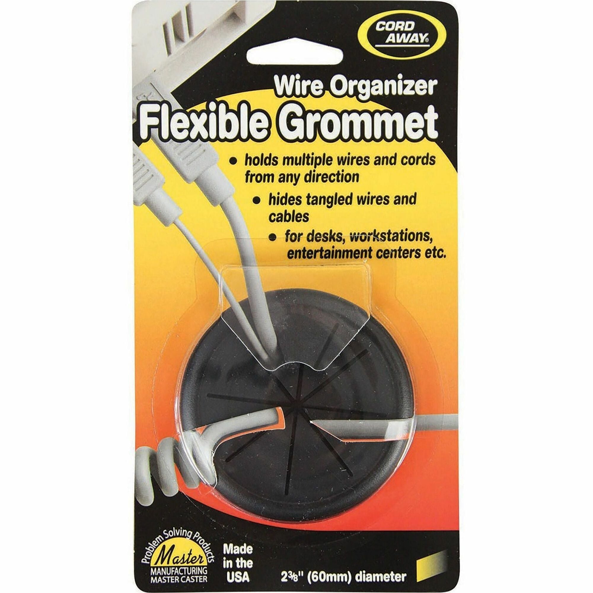 CordAway Flexible Grommet - Grommet - Black - 1 - 1