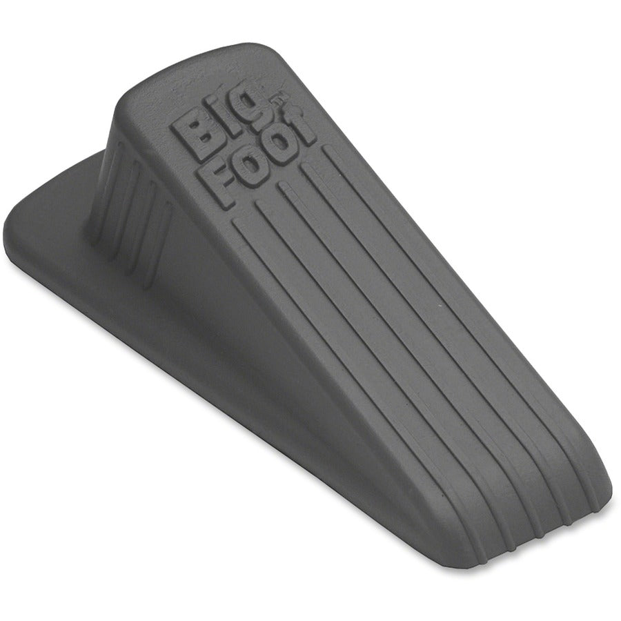 Big Foot Doorstop, No Slip Rubber Wedge, 2.25w x 4.75d x 1.25h, Gray