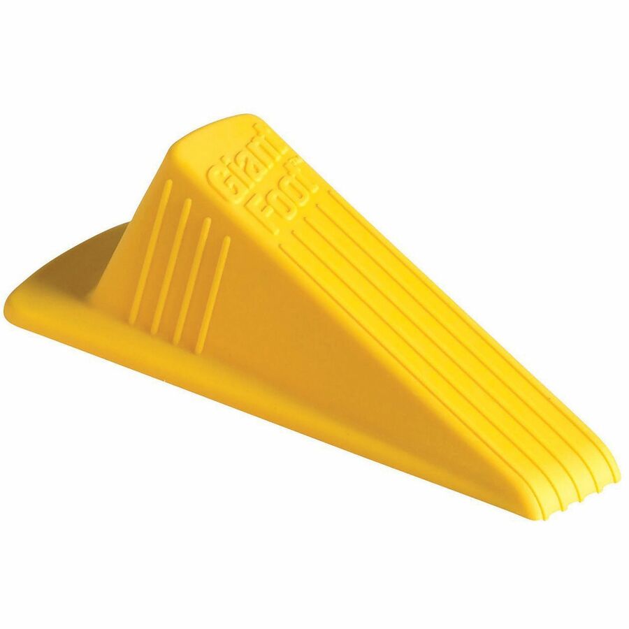 Giant Foot Doorstop, No-Slip Rubber Wedge, 3.5w x 6.75d x 2h, Safety Yellow