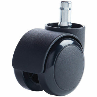 Master Caster Futura Chair Mat Casters - 2.18" Diameter - 120 lb - Polyurethane - Matte Black - 5 / Set - 
