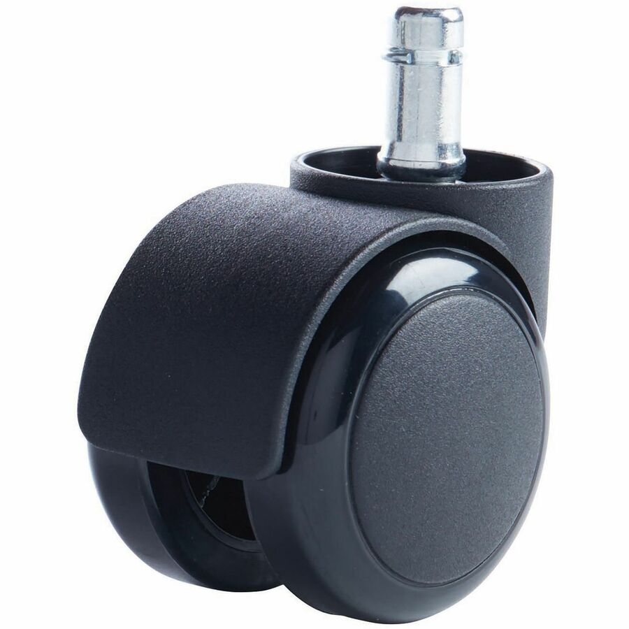 Master Caster Futura Chair Mat Casters - 2.18" Diameter - 120 lb - Polyurethane - Matte Black - 5 / Set