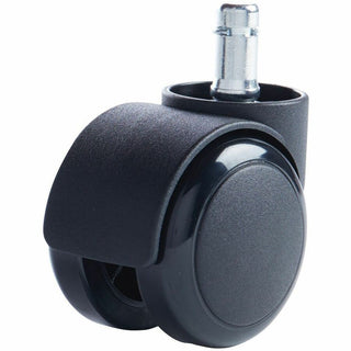 Master Caster Futura Chair Mat Casters - 2.18" Diameter - 120 lb - Polyurethane - Matte Black - 5 / Set