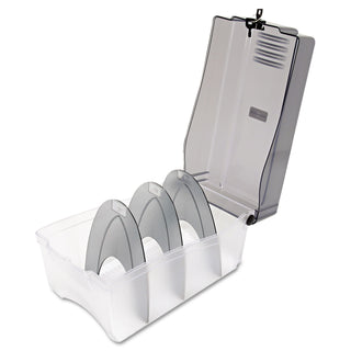 CD/DVD Storage Case, Holds 150 Discs, Clear/Smoke - 