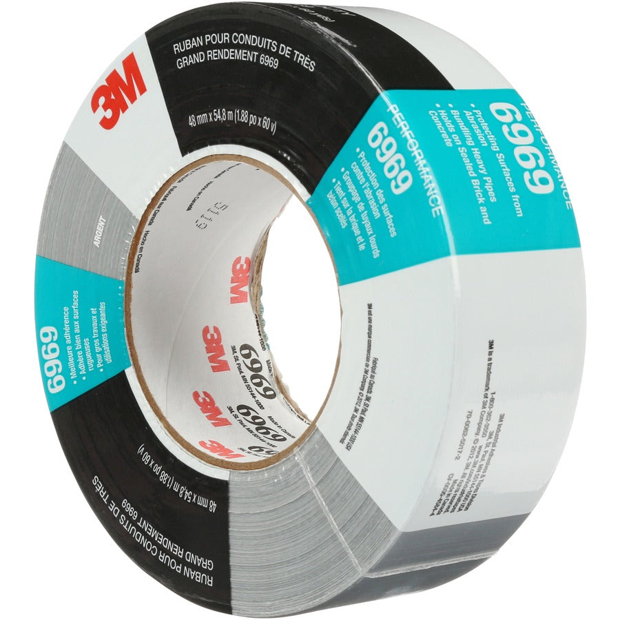 3M - Poly-Coated Cloth Duct Tape for HVAC, 1.88-inch x 60 yards, 3-inch Core, Silver, Sold as 1 RL - 2