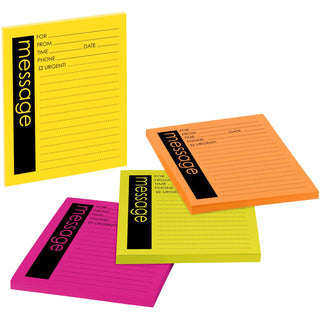 Post-it Neon Important Message Pad, Sold as 1 Package, 4 Pad per Package - 1