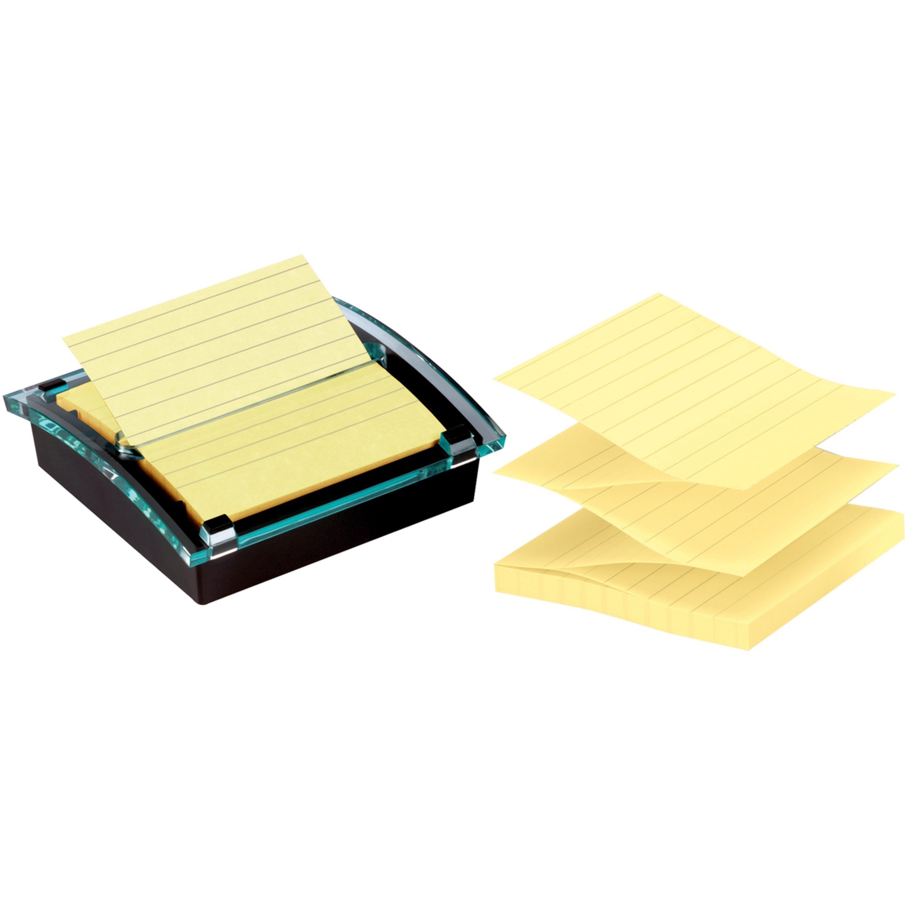 Pop Up Note Design Inserts Pop-up Note Dispenser/Value Pack, For 4 x 4 Pads, Black/Clear, Include ...
