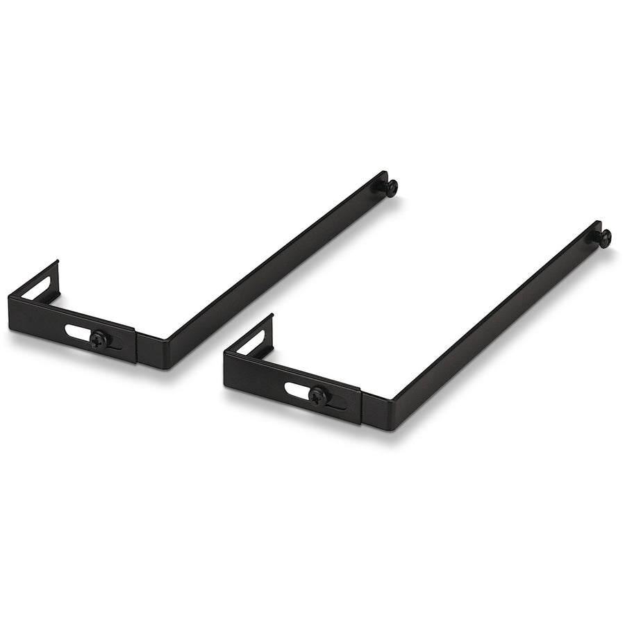 Officemate Adjustable Partition Hangers - 7" Length - Metal - Black - 2 / Pair - 