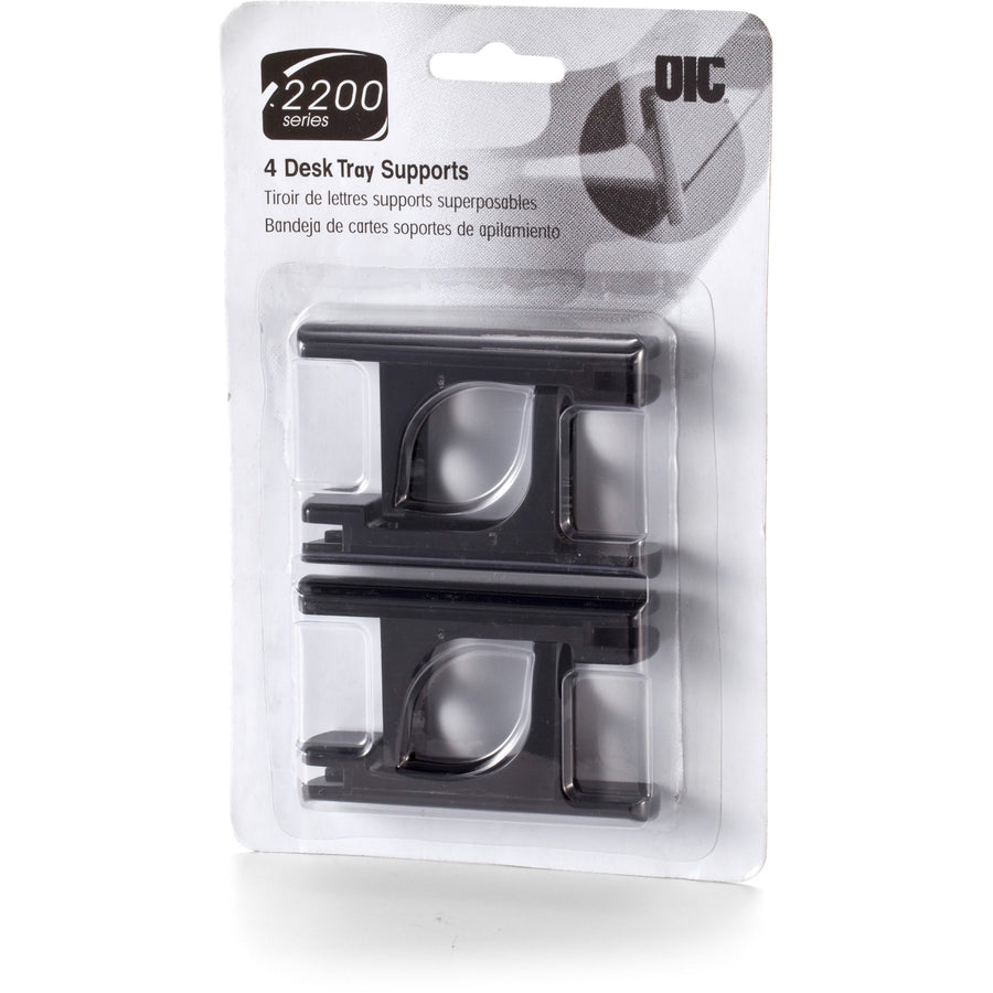 2200 Series Desk Tray Supports, Black, 4/Pack, Sold as 1 Package - 3