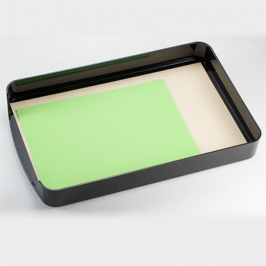 2200 Series Front-Loading Desk Tray, 1 Section, Legal Size Files, 10.25" x 15.38" x 2", Black