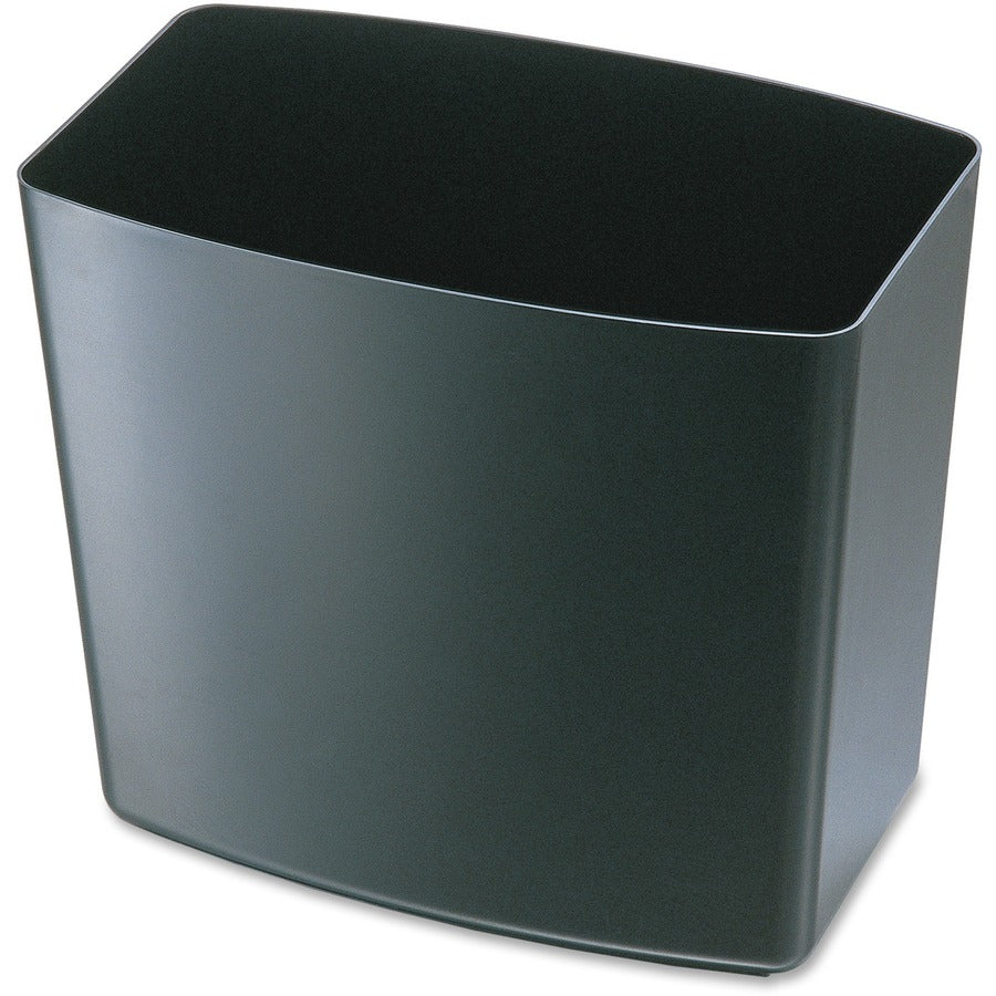 Officemate 2200 Series Wastebasket - 5 gal Capacity - 12.5" Height x 13.8" Width x 8.4" Depth - Black - 1 Each