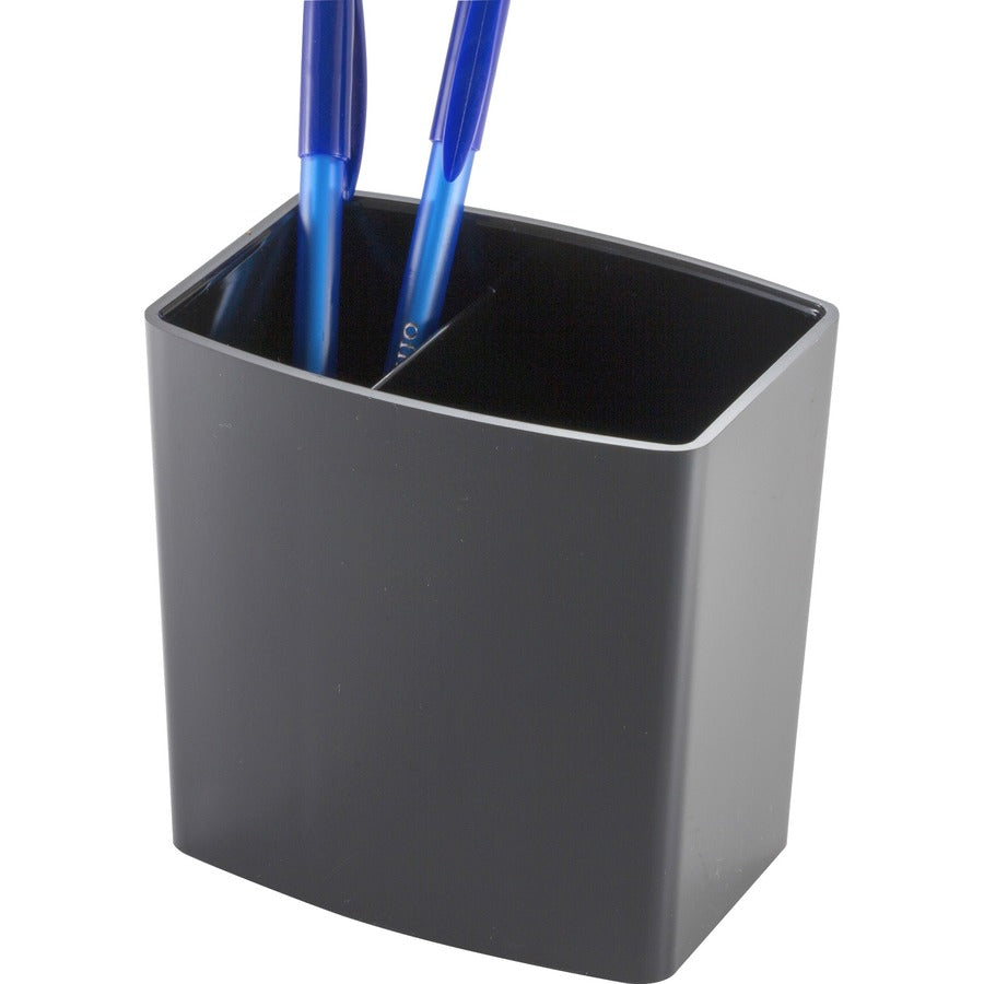 Officemate 2200 Series Large Pencil Cup - 4.5" x 5" x 3.8" x - Plastic - 1 Each - Black