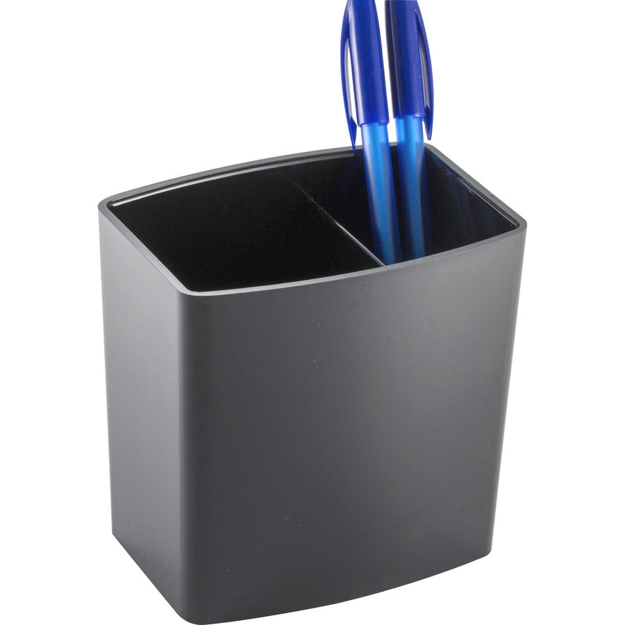 Officemate 2200 Series Large Pencil Cup - 4.5" x 5" x 3.8" x - Plastic - 1 Each - Black