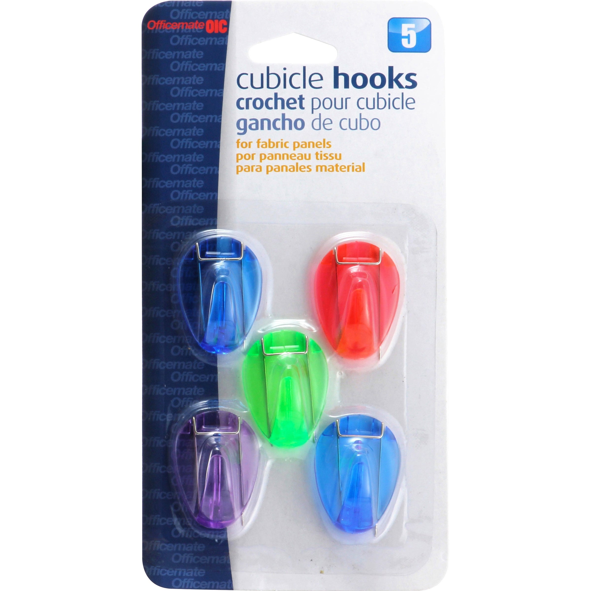 officemate-cubicle-hooks-standard-5-pack-assorted_oic30181 - 1