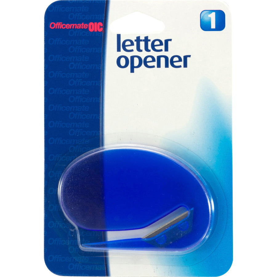 Officemate Compact Letter Opener - Handheld - Blue - 1 Each - 