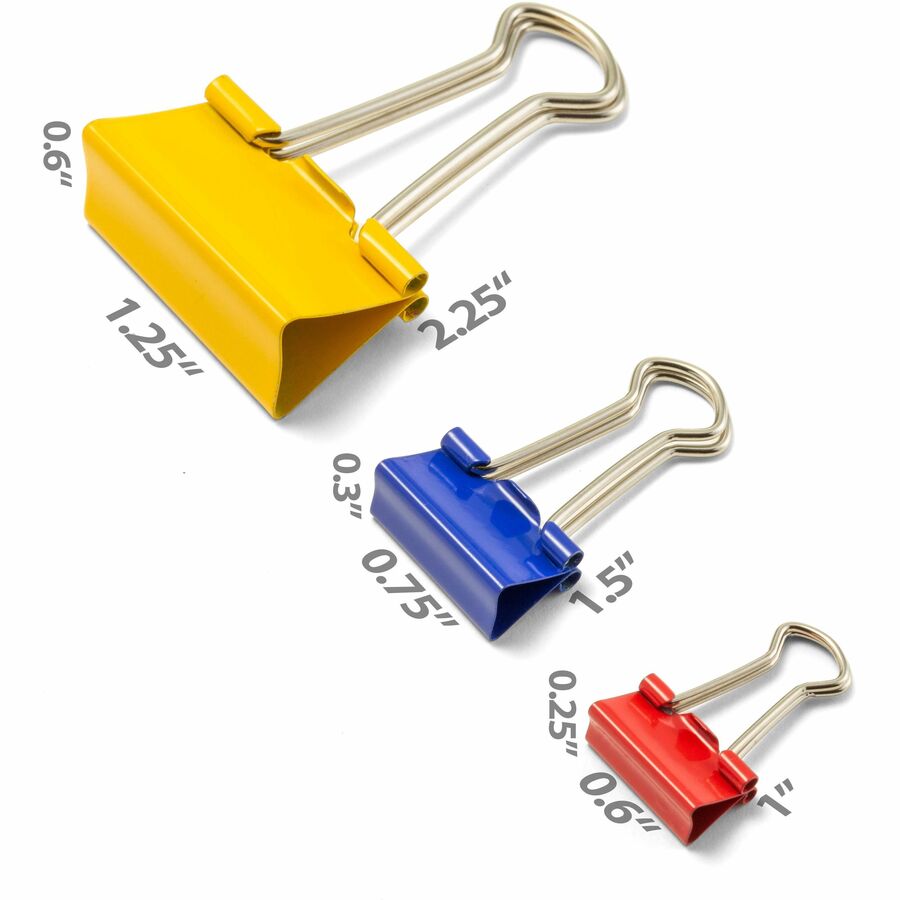 Officemate Binder Clips - Medium - 1 / Pack - Assorted - 