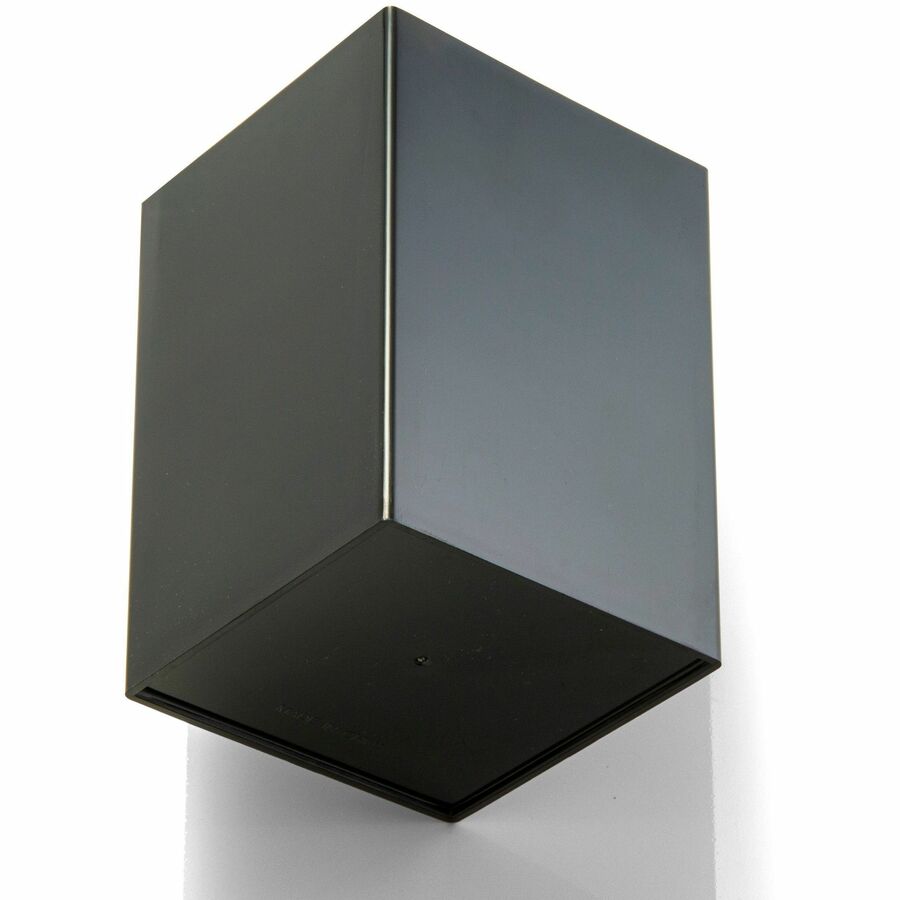 Officemate 3-Compartment Pencil Cup - 4" x 2.9" x 2.9" x - 1 Each - Black