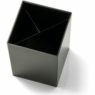 Officemate 3-Compartment Pencil Cup - 4" x 2.9" x 2.9" x - 1 Each - Black
