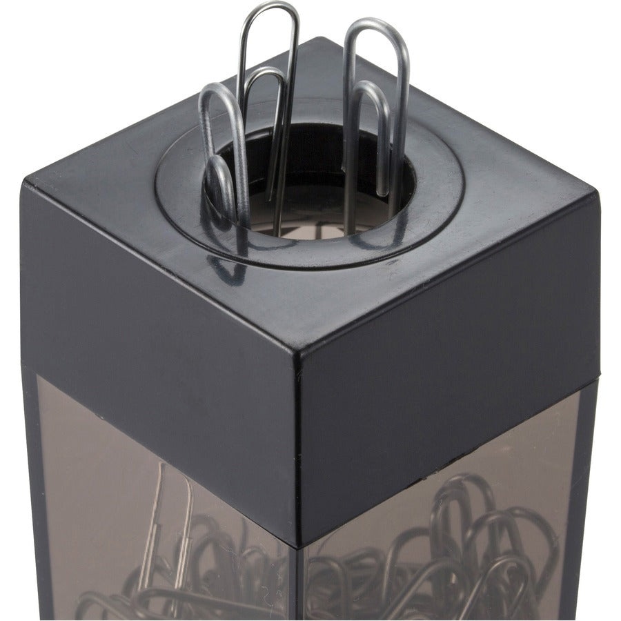 Officemate Magnetic Top Paper Clip Dispenser - 1 Each - Smoke