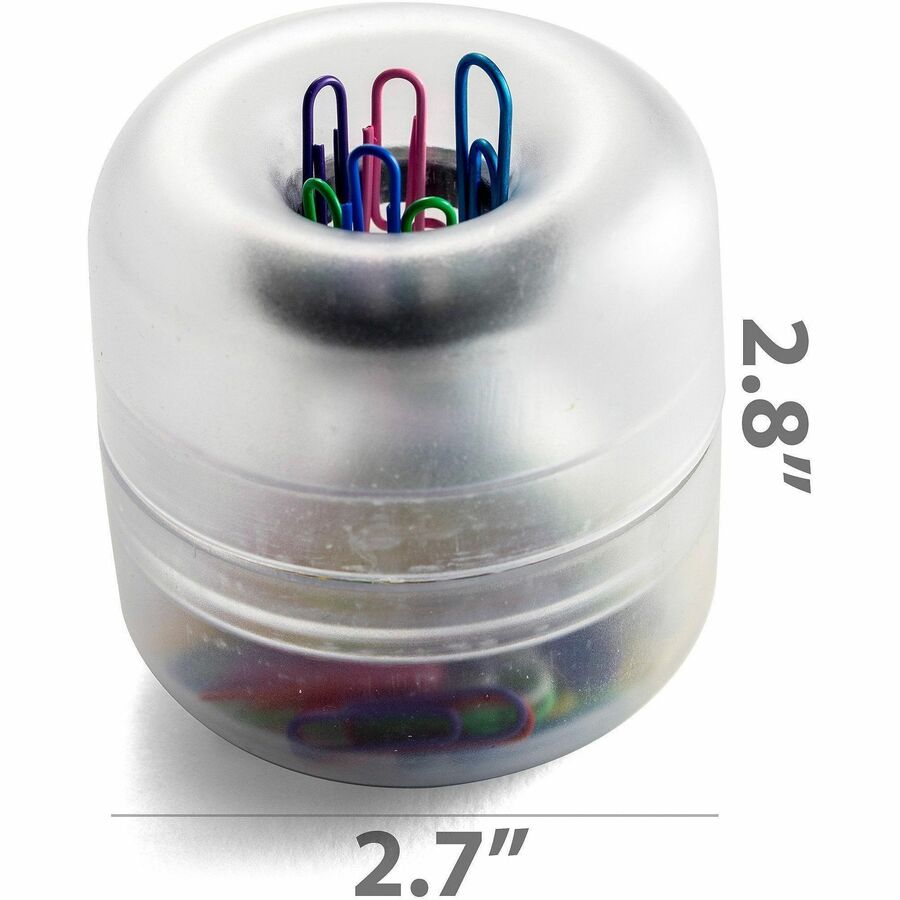 Officemate Euro-Style Designer Paper Clip Holder - 1 Each - Clear
